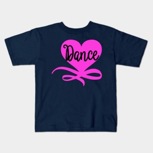 Dance Heart Ballet Tie Kids T-Shirt